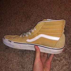 Yellow high-top vans